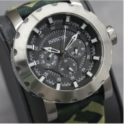 Reloj Para Hombres Invicta I-force 47581 Camuflaje, Verde Acero Plateado
