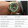 Reloj Curren Analogo Quarzo Correa Dorada Fechero