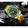Reloj Curren Analogo Quarzo Correa Dorada Fechero