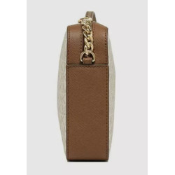 Bolso Bandolera De Hombro Michael Kors Jet Set Crema/marron