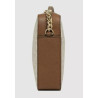 Bolso Bandolera De Hombro Michael Kors Jet Set Crema/marron