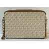 Bolso Bandolera De Hombro Michael Kors Jet Set Crema/marron
