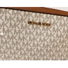 Bolso Bandolera De Hombro Michael Kors Jet Set Crema/marron