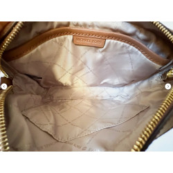 Bolso Bandolera De Hombro Michael Kors Jet Set Crema/marron