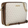 Bolso Bandolera De Hombro Michael Kors Jet Set Crema/marron