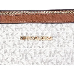 Bolso Bandolera De Hombro Michael Kors Jet Set Crema/marron